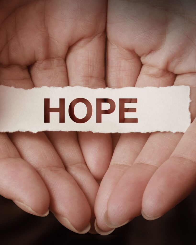 open hands with the word hope - podcast episode with Dr. Ken Castor